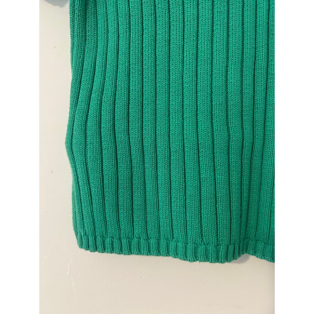 J Crew Cotton Cashmere Blend Short-Sleeve Turtleneck Sweater Kelly Green EUC - Picture 11 of 11